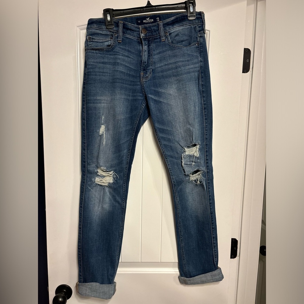 Mens Hollister Blue Jeans, 30w 32l